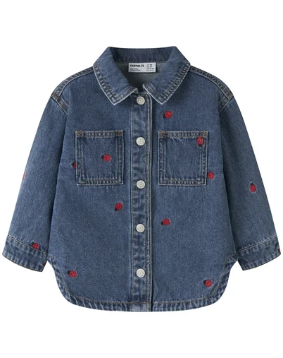Name It - NMFNina EMB Denim Jakke - Medium Blue